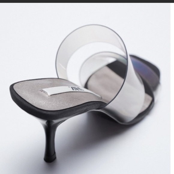 Zara open toe black heels - Picture 3 of 5